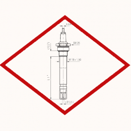 BERU ZK 18-12-900 URA1 Special spark plug with safety tubes