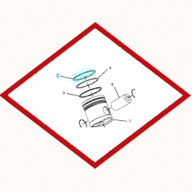Кольцо поршневое 7E7581 OEM для Caterpillar